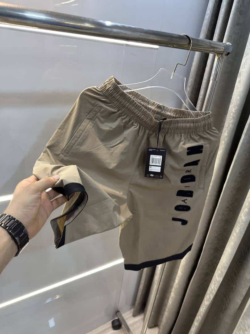 Air Jordan Beige Embroidery Work Premium Shorts
