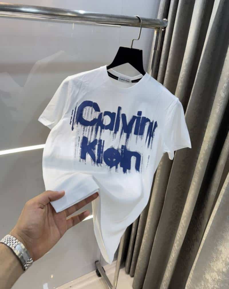Calvin Klein White Logo Print Premium T-Shirt