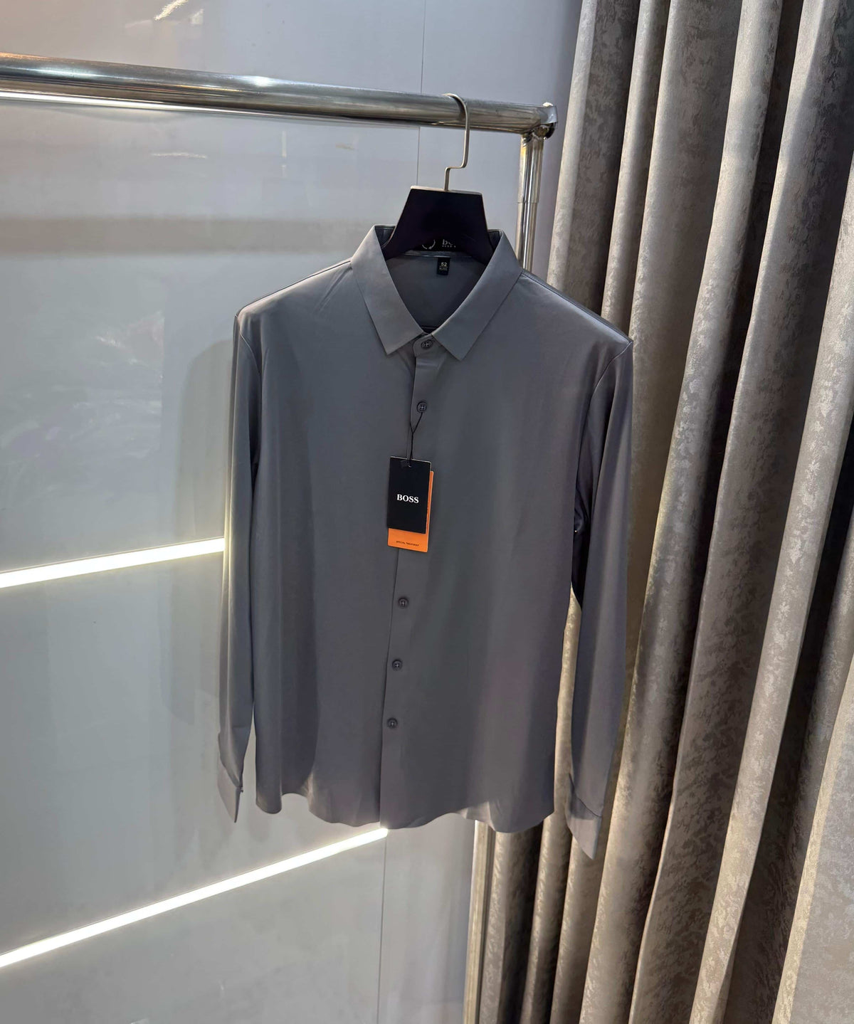 HUgo BosS.. dark grey Premium Imported Shirt