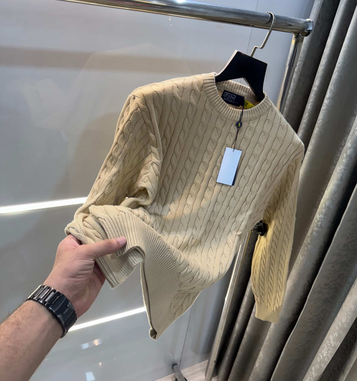 Ralph Lauren Beige Knitted Imported Pull Over