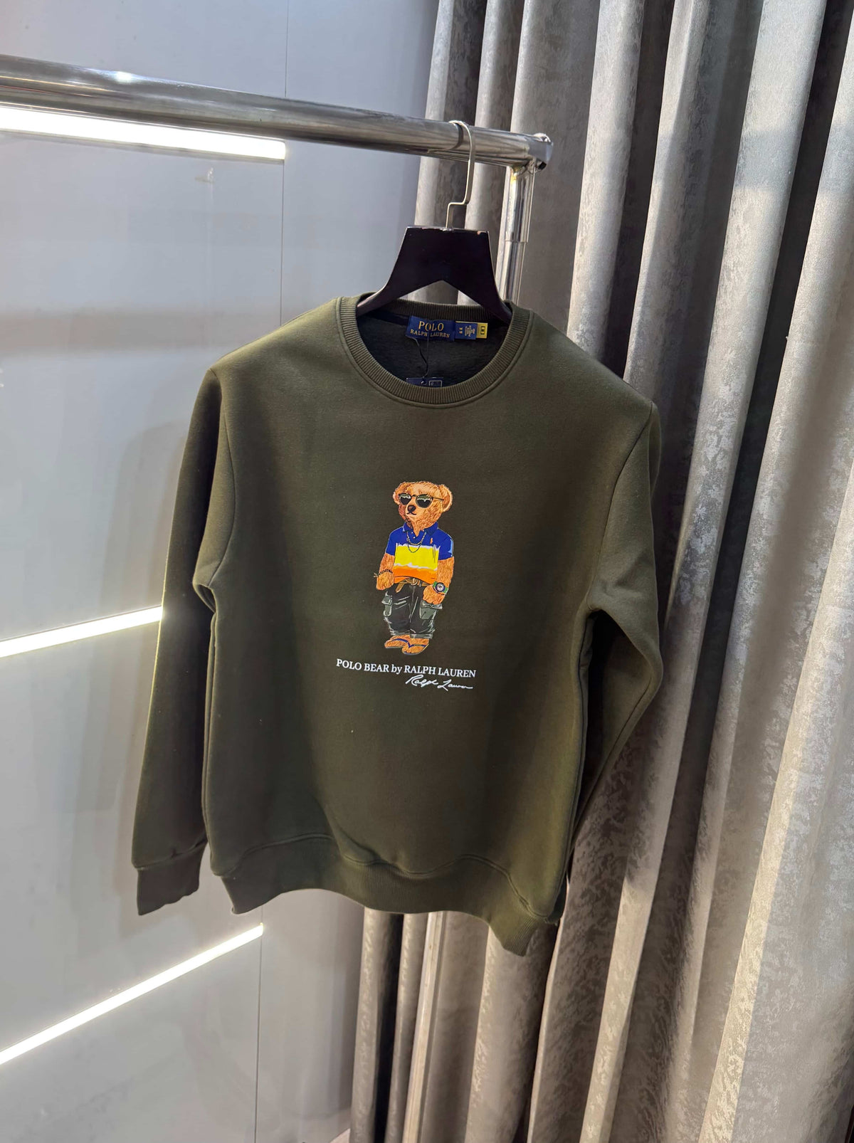 Ralp h Lauren Olive Teddy Edition Imported Sweatshirt