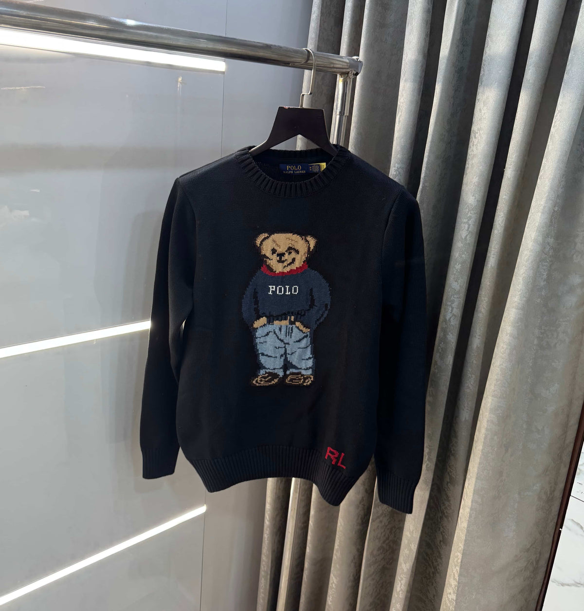 Ralph Lauren Black Teddy Edition Imported Knitted Pull Over
