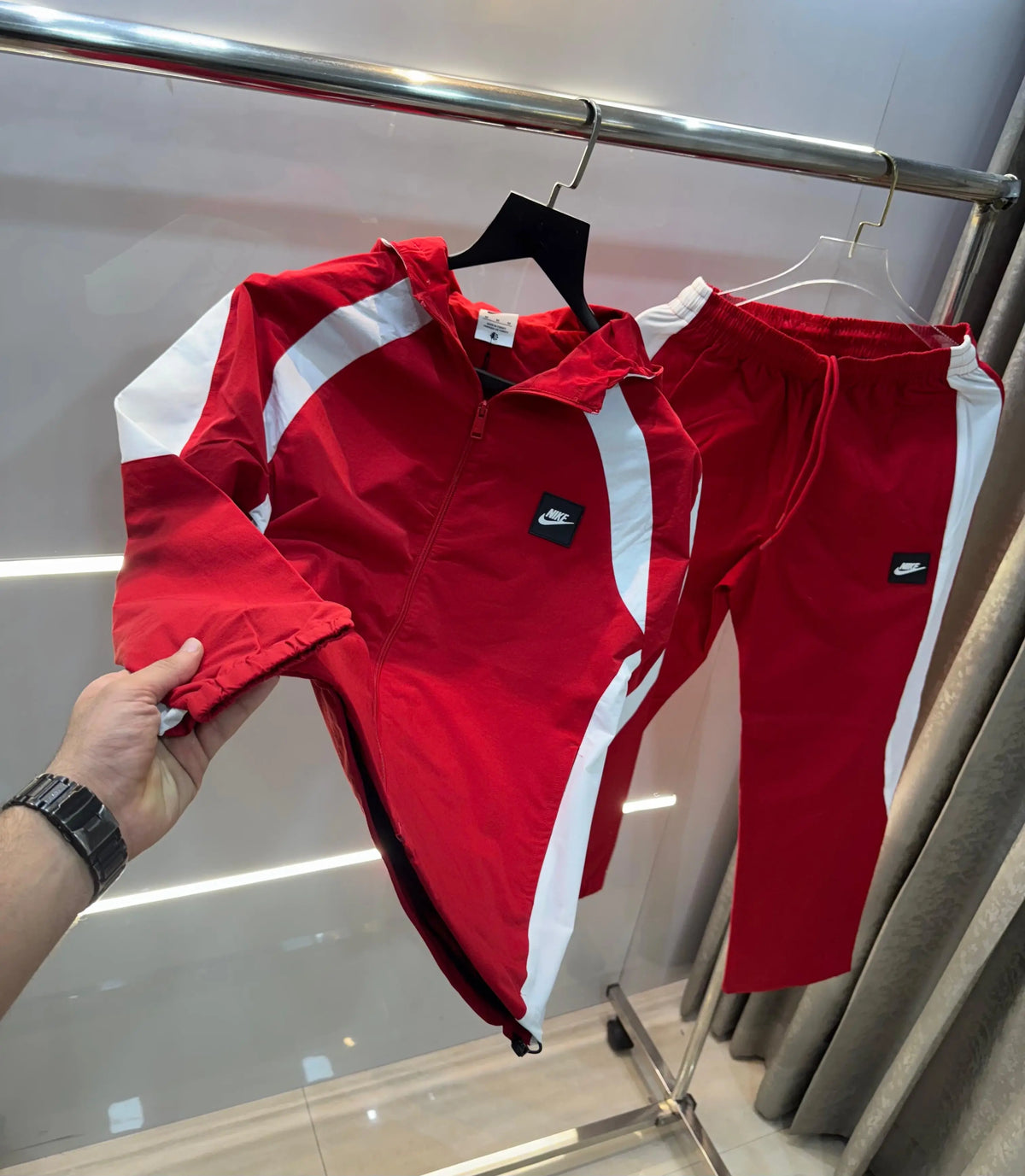 Nik e Red Print Imported Tracksuit