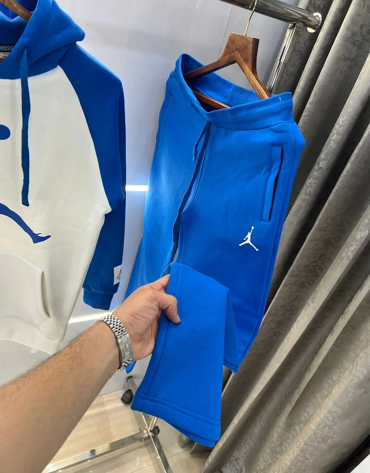 Ai r JorDan Blue logo print Imported Tracksuit