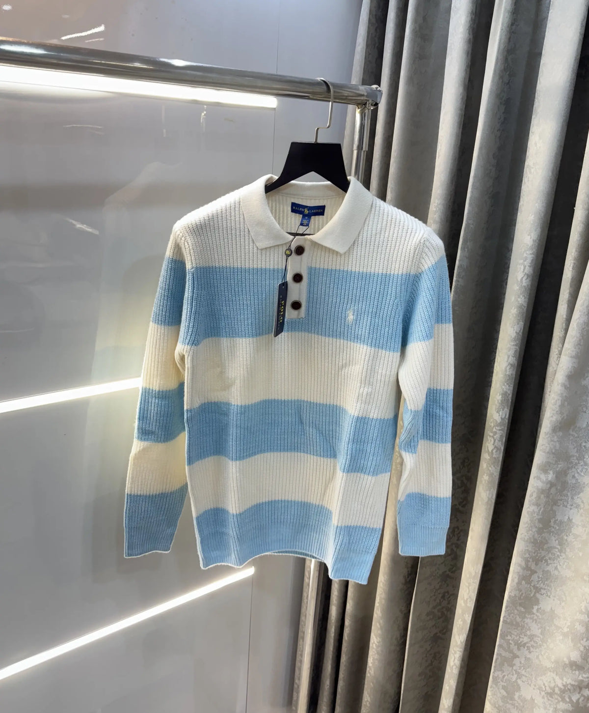 Ralph Lauren Sky Blue Imported Knitted Pull Over