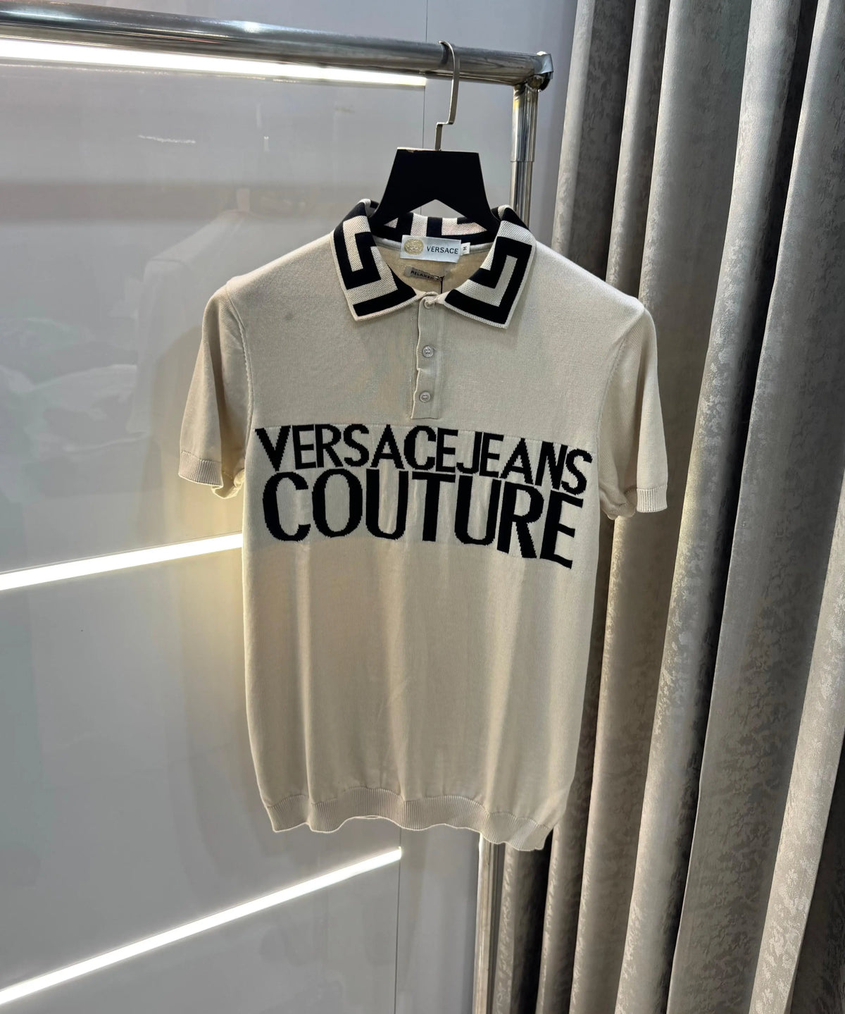 Versac e couture Beige Designer Imported Knitted T-Shirt