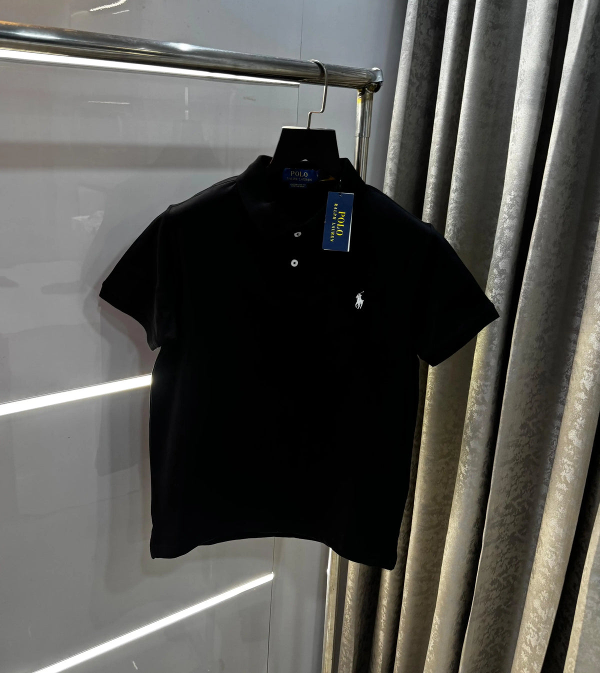 Ralph Laure Black White logo Embroidery Logo Classic Polo T-Shirt