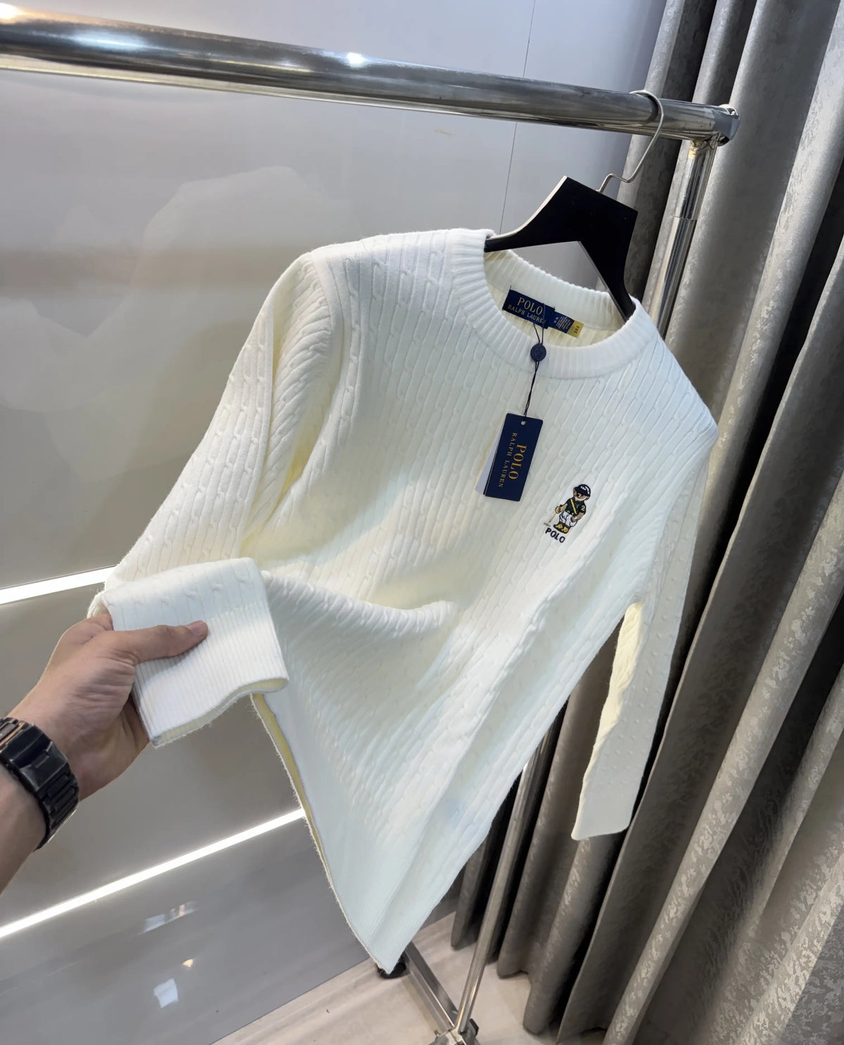 Ralp.h Laure n White Teddy Edition Imported Pull Over