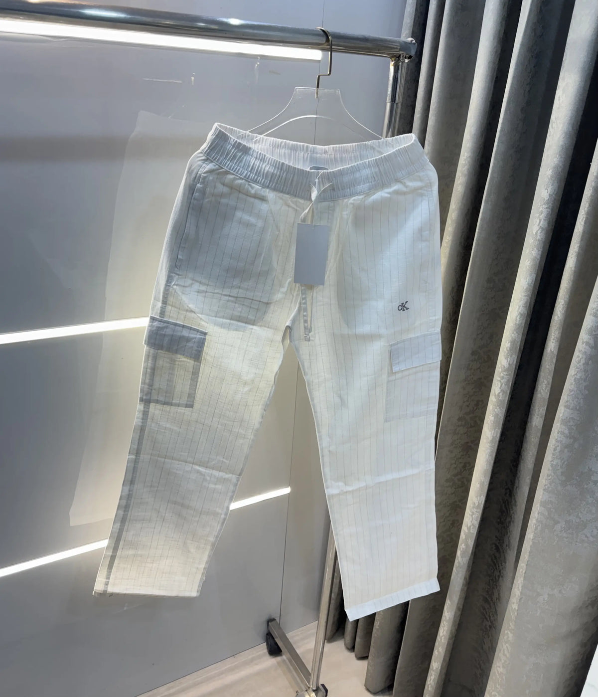 Calvin Klein White Stripes Classic Trouser