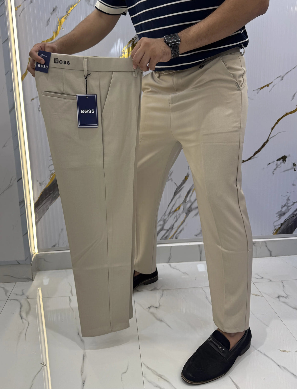 Hugo Boss Cream Imported Korean Trouser
