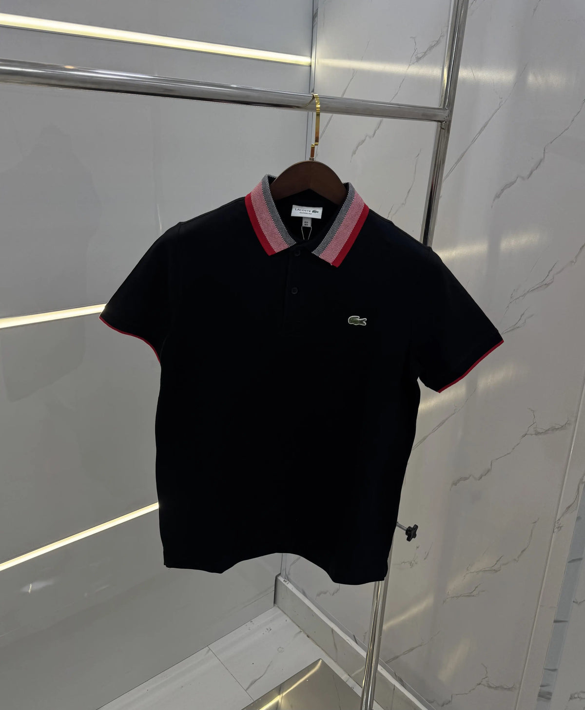 Lacost e Black Logo Work Premium Polo T-Shirt