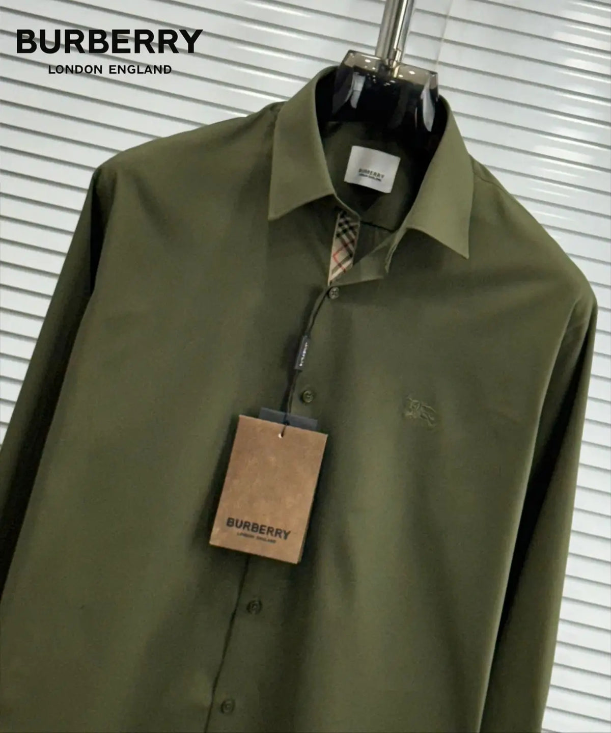 Burberr y Olive Premium Shirt With Original Box