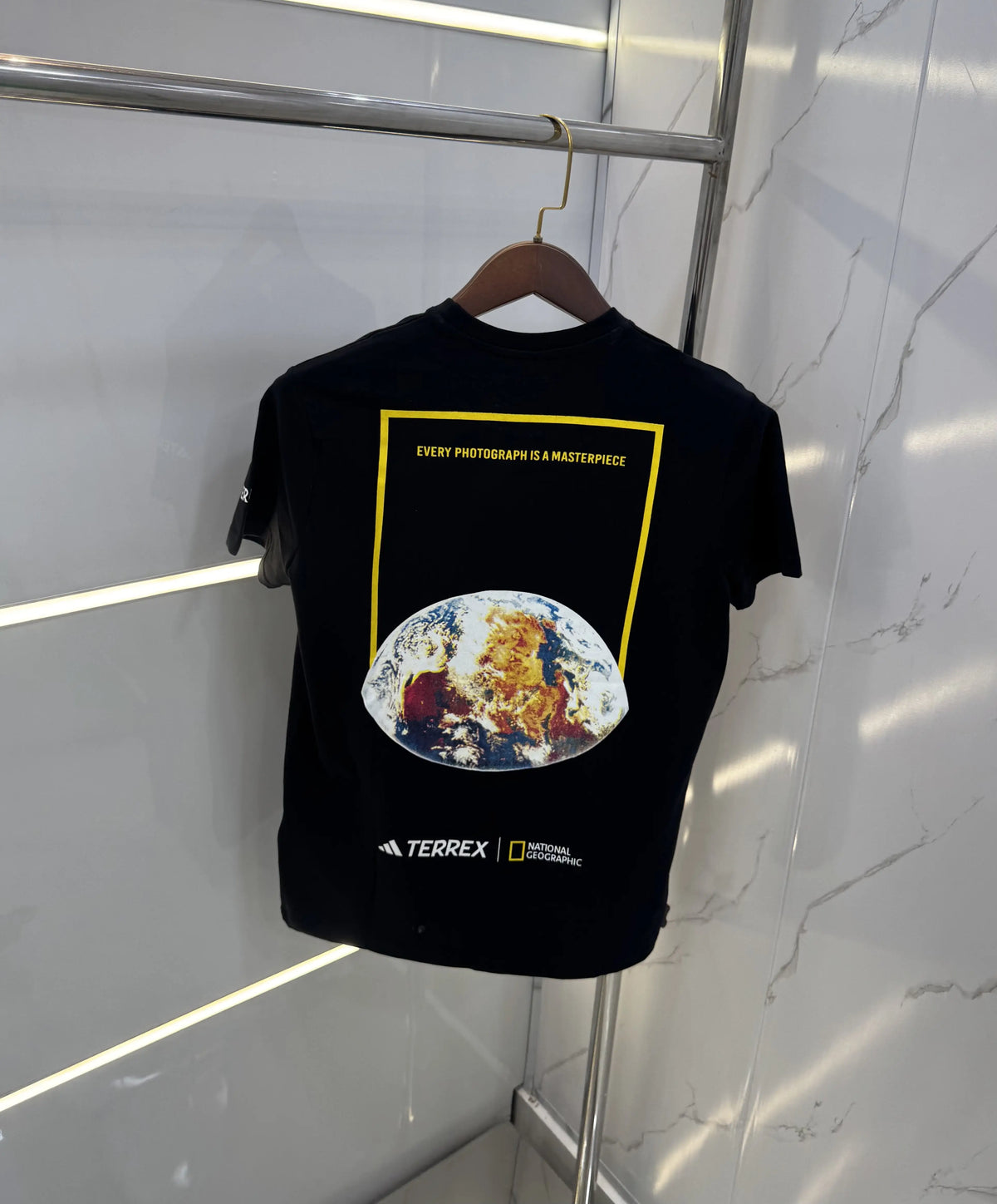 Adidas Balck Logo Print Imported T-Shirt