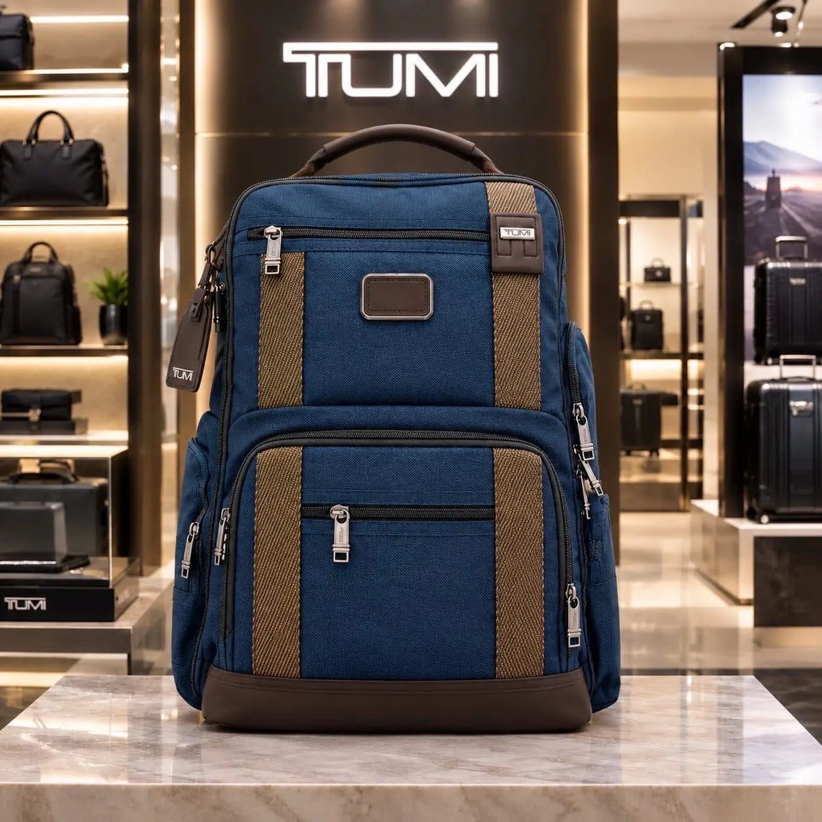 Tum i Alpha 3 Imported Backpack Blue tm131