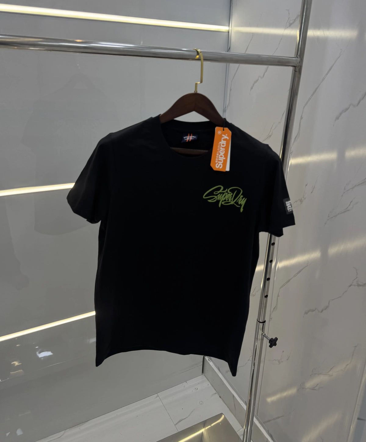 Superdr y Black Logo Work Premium T-Shirt