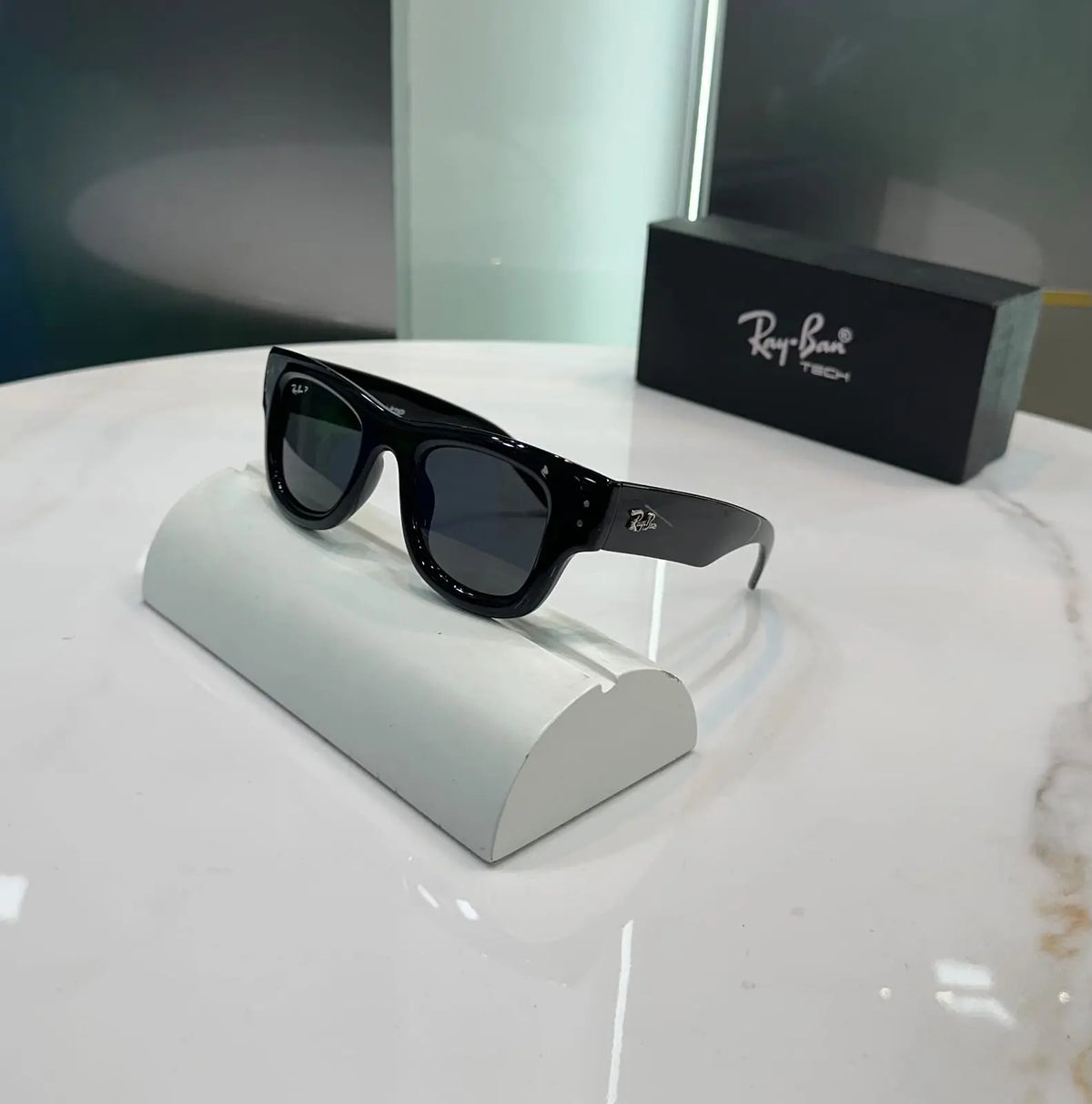 RAYBAN PUFFER BLACK SUNGLASSES