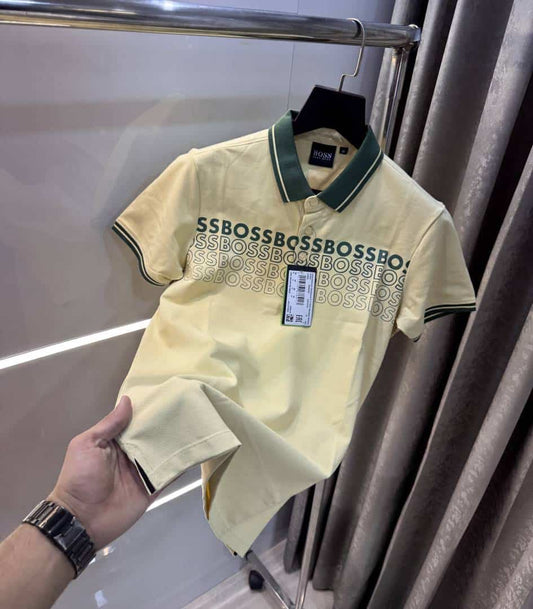 Hugo bos sYellow Logo Work Premium Polo T-Shirt