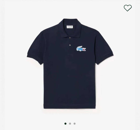 Lacost e Navy Blue Logo Work Premium Polo T-Shirt