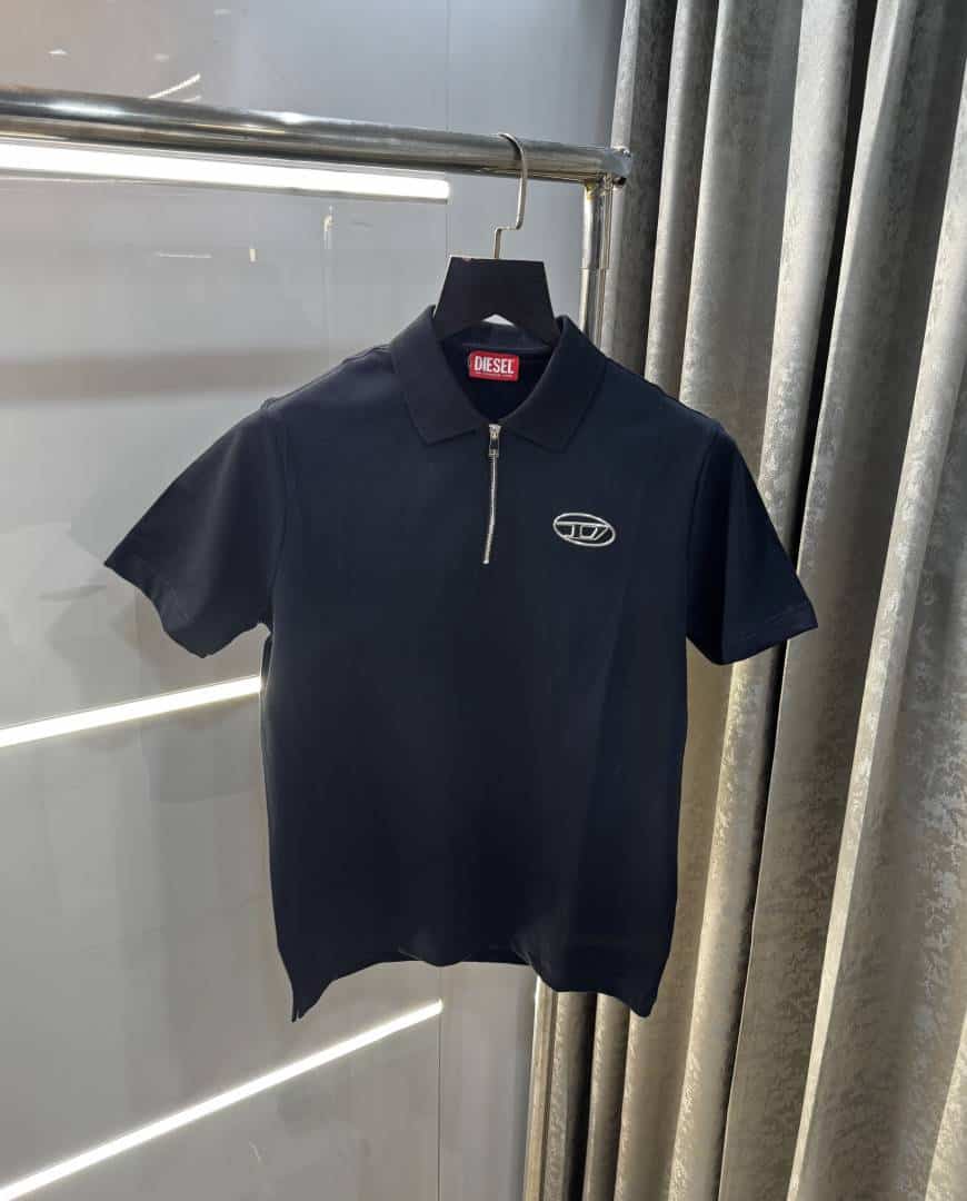 Diese l Navy Blue Logo Work Imported Polo T-Shirt