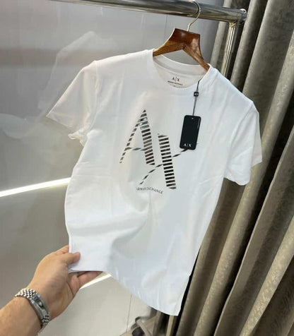 Arman i Exchange White Logo Print Imported T-Shirt