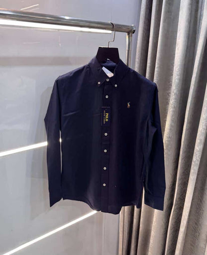 Ralp h lauren Navy Blue Premium Oxford Shirt