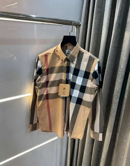 Burberr y Beige Checks Premium Classic Shirt