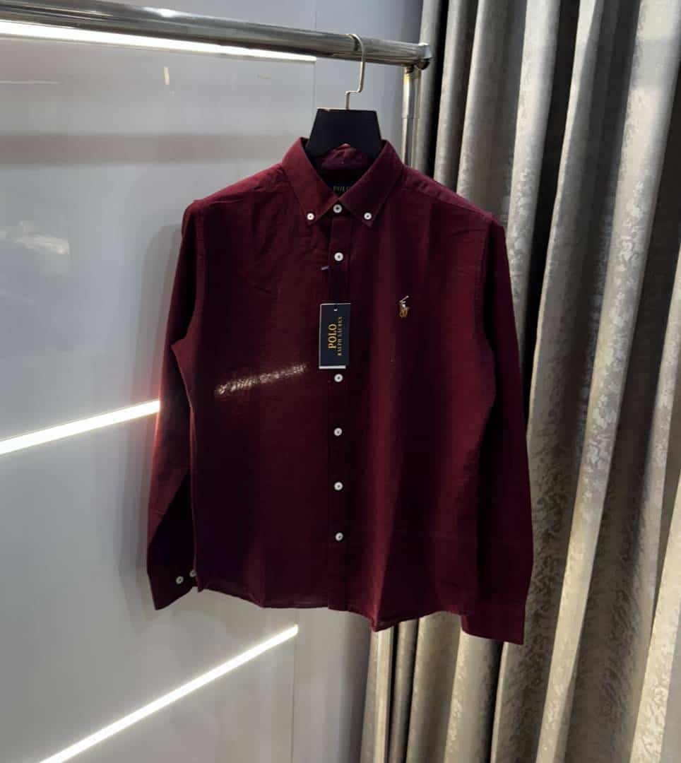 Ralph Laure n Cotton Linen Wine Premium Shirt