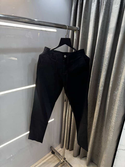 Rare Rabbit Black Premium Classic Cotton Trouser
