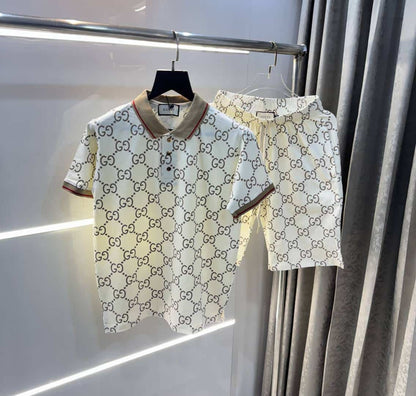 Gucc i Cream MonograM Print Premium Cord Set