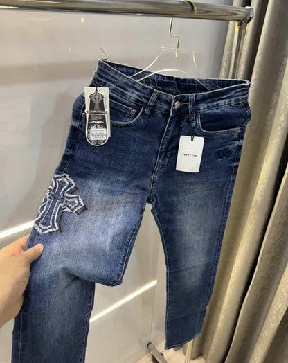 Chrome Hearts Blue Designer Imported Denim