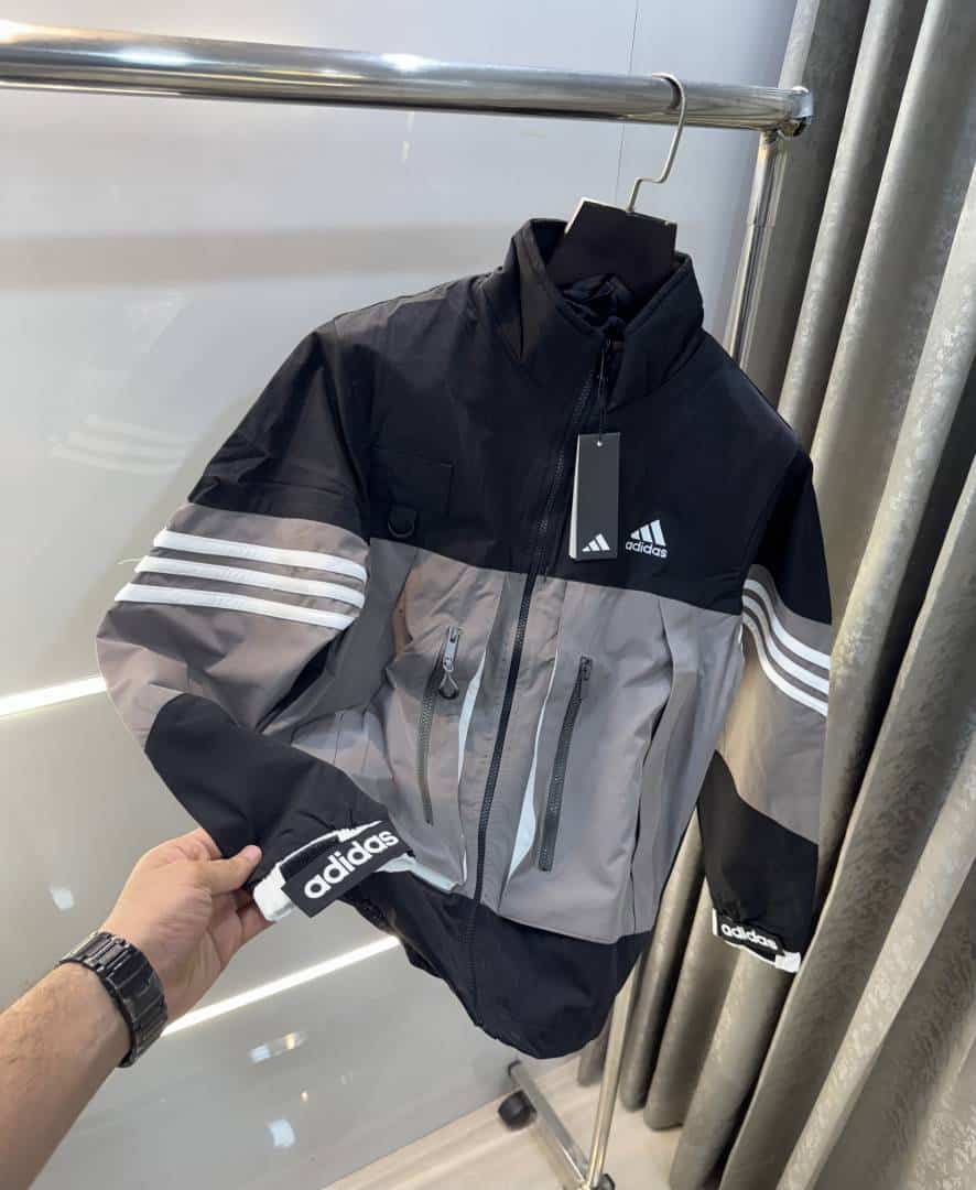 Adida s Black L.GREY Premium Bomber Jacket
