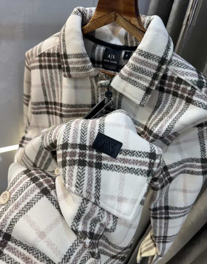 Arman i Exchange Cream Checks Premium Imported Shacket