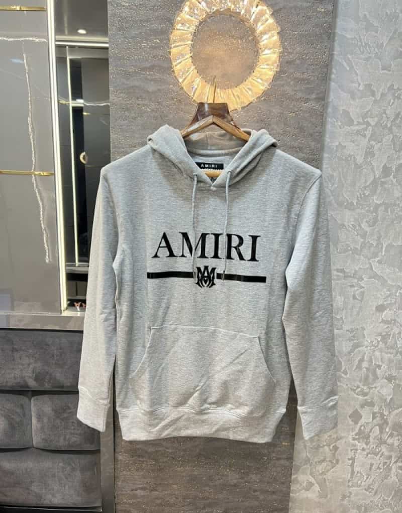Amir i Light Grey Printed Premium Hoodie