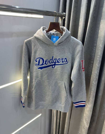 Adida s Dodgers Edition Grey Embroidery Logo Imported Hoodie