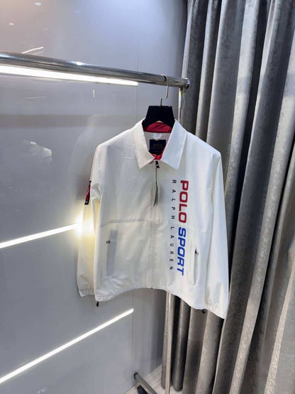 Ralp h Lauren White Imported Premium Bomber Jacket