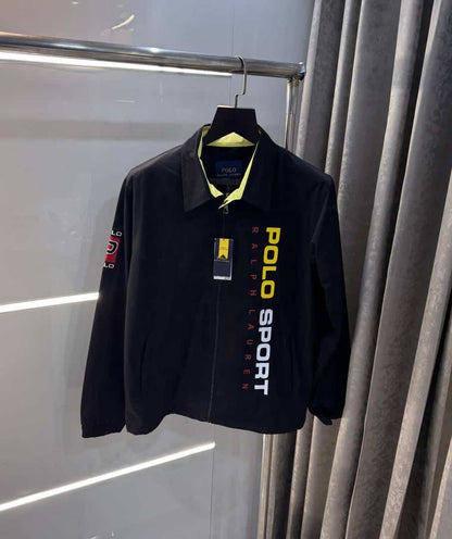 Ralp h Lauren Black Imported Premium Bomber Jacket