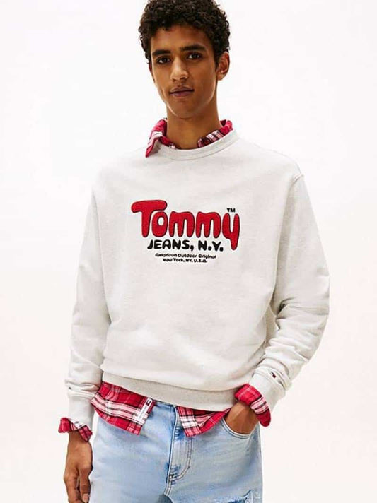 Tommy Hilfiger Cream Logo Work Premium Sweatshirt