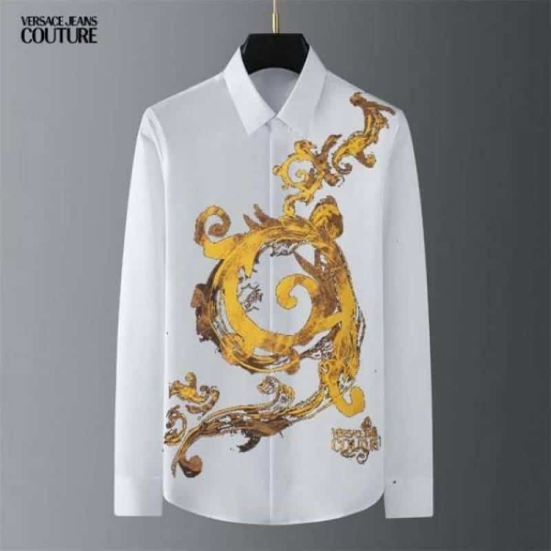 Versac e Couture White Printed Premium Shirt With Bo-X Packing