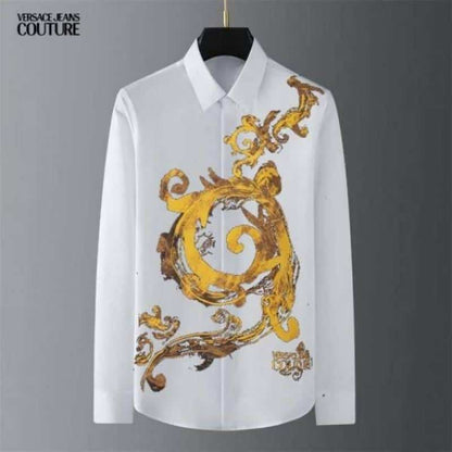 Versac e Couture White Printed Premium Shirt With Bo-X Packing