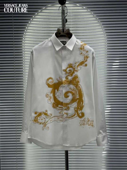 Versac e Couture White Printed Premium Shirt With Bo-X Packing