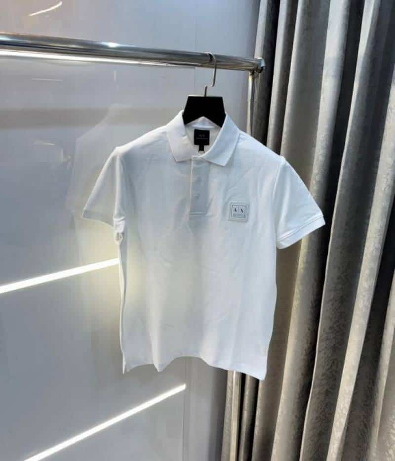 Arman i Exchange White Patch Logo Imported Polo T-Shirt