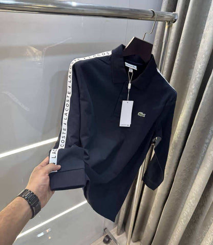 Lacost e Navy Blue Premium Classic Full Sleeves Polo T-Shirt