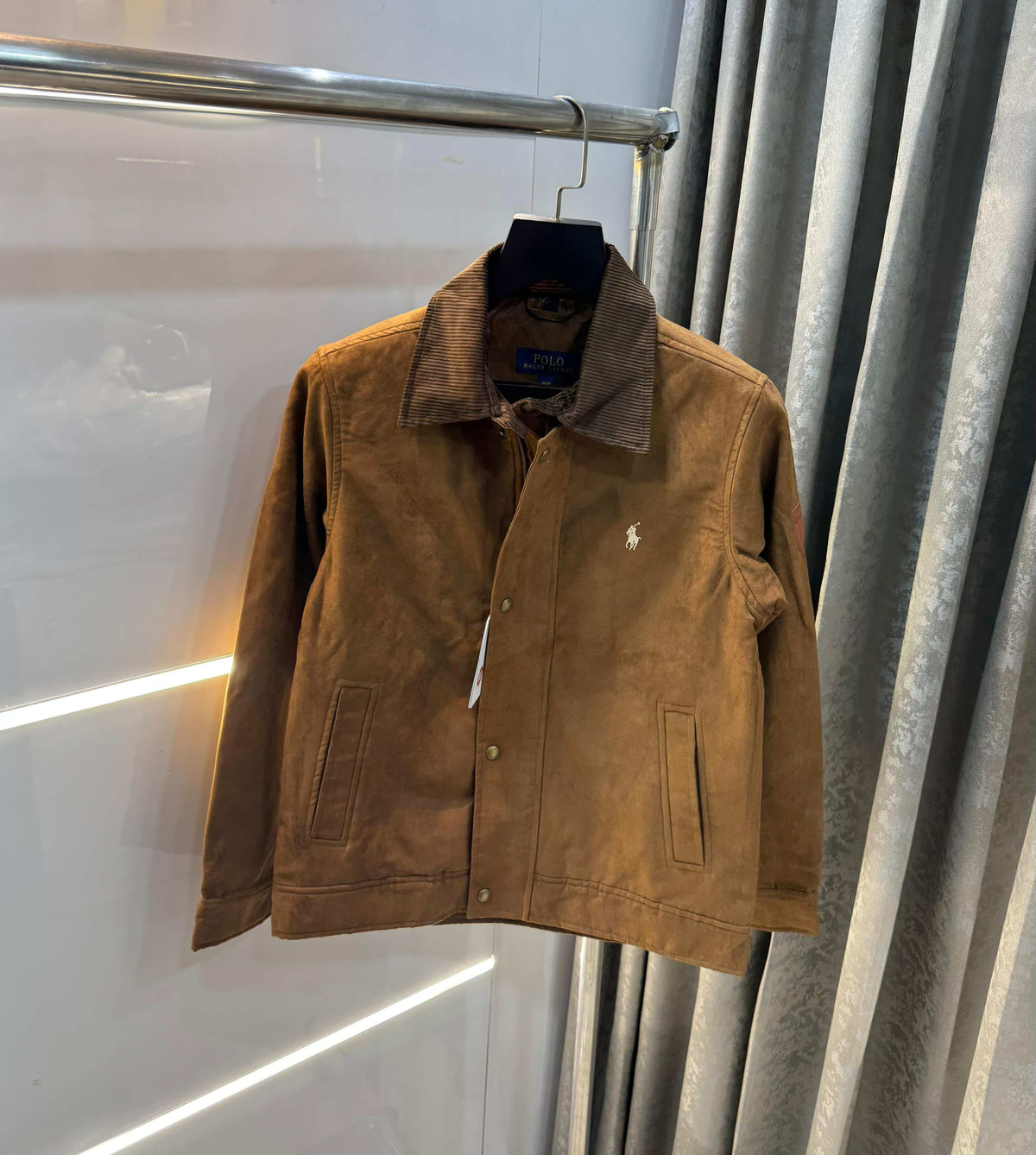 Ralph  Lauren Sweado Light Brown Classic Bomber Jacket