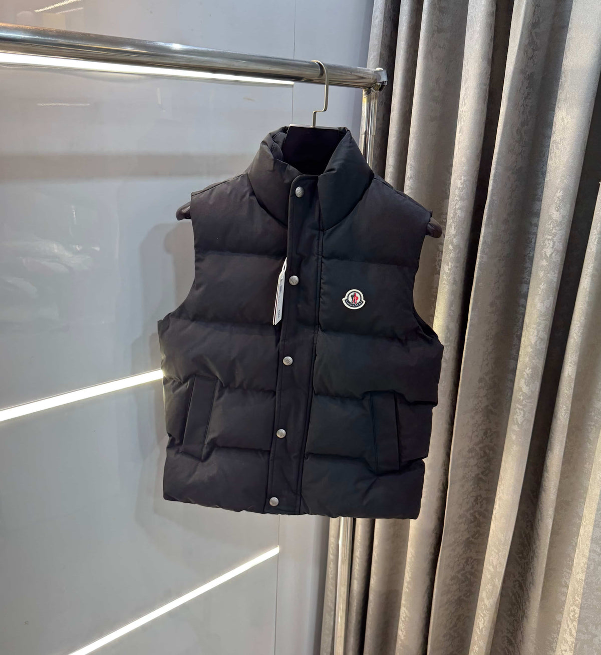 Moncle r Black Imported Sleeveless puffer Jacket