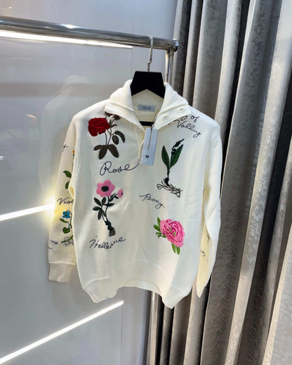 Christia n Dio r White Aujla Edition Imported Knitted Pull Over