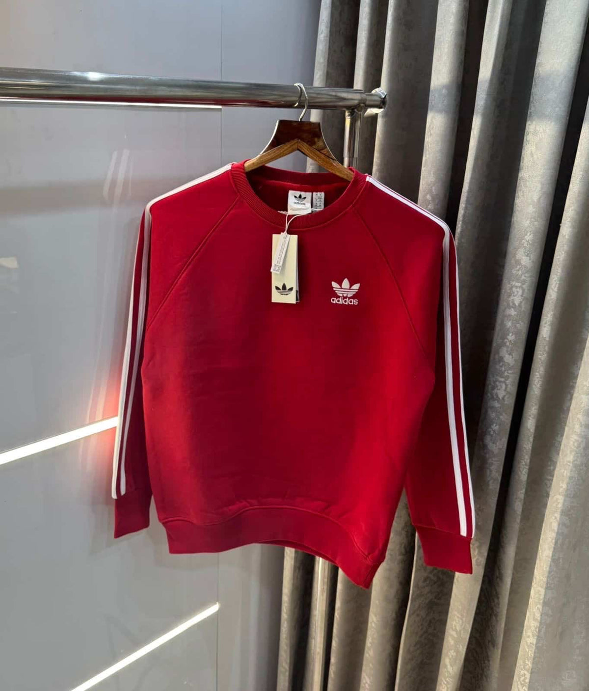 Adida s Black Embroidery Logo Imported Sweatshirt