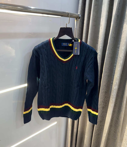 Ralph Laure n navy blue Print Premium Sweatshirt
