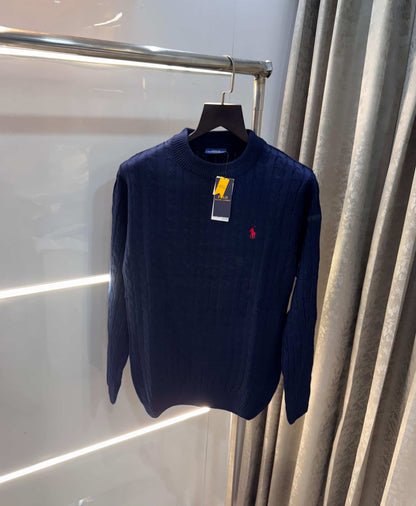 Ralph Laure n navy blue Print Premium Sweatshirt