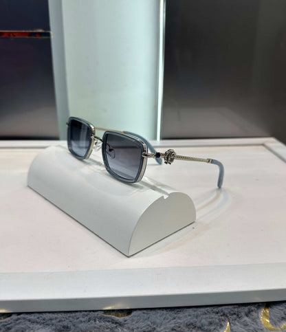 Roberto  Cavalli Silver Blue Metal Premium Shades 587