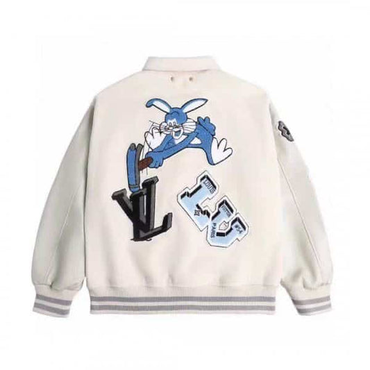 Loui s Vuitto n Cream Imported Varsity Jacket